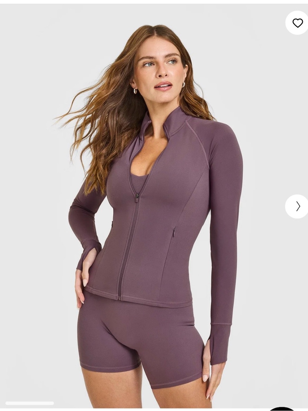 Oner Active Zip-Front Athletic Jacket & Pants Set - vintage purple